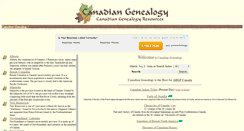 Desktop Screenshot of canadiangenealogy.net