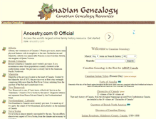 Tablet Screenshot of canadiangenealogy.net